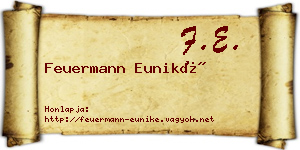 Feuermann Euniké névjegykártya